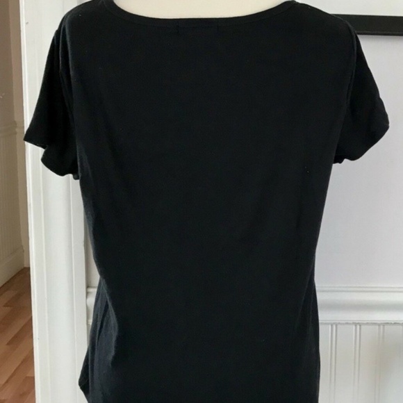 Chaps Black Short Sleeve w/Embellished top XL - Picture 3 of 4